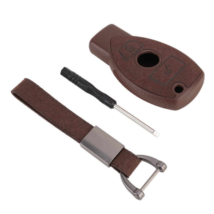Car Flocking Plastic Key Protective Cover Two Buttons for Mercedes-Benz