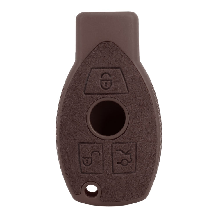 Car Flocking Plastic Key Protective Cover Three Buttons for Mercedes-Benz