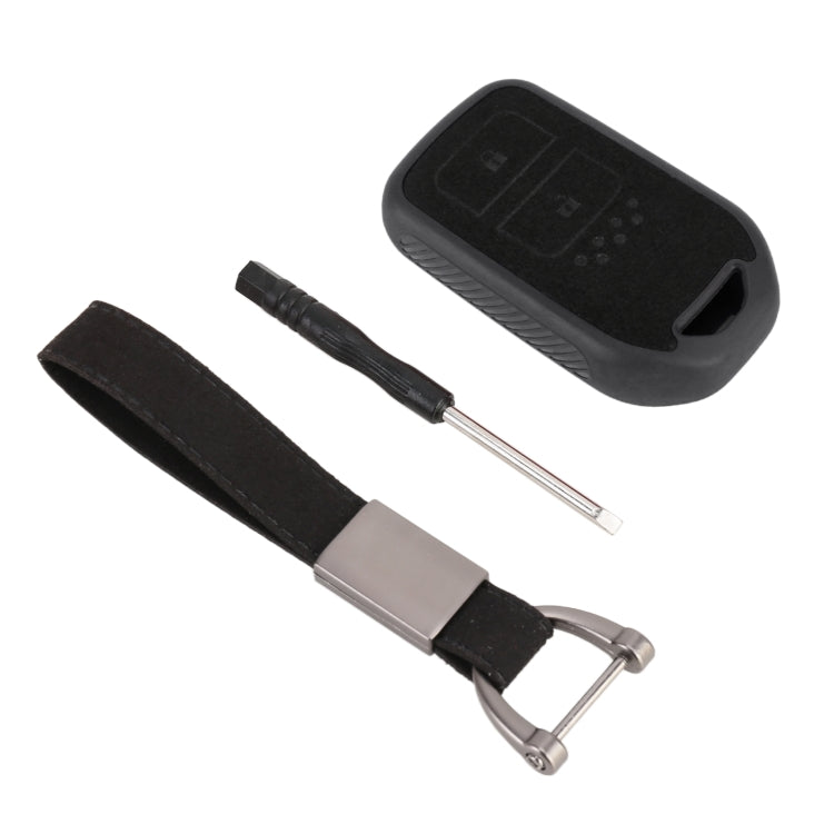 Car Flocking Plastic Knife-shaped Key Protective Cover Two Buttons for Honda