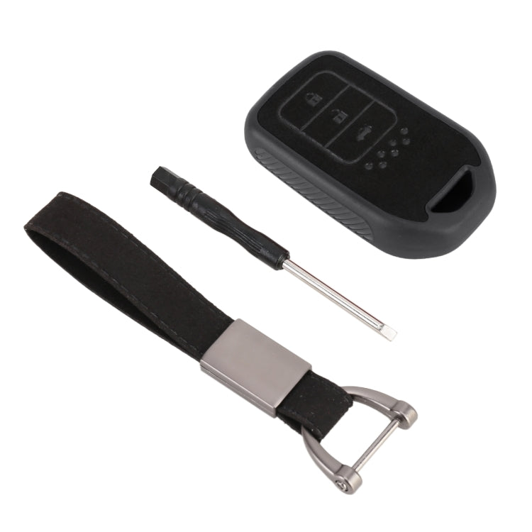 Car Flocking Plastic Knife-shaped Key Protective Cover Three Button with Tailgate Button for Honda