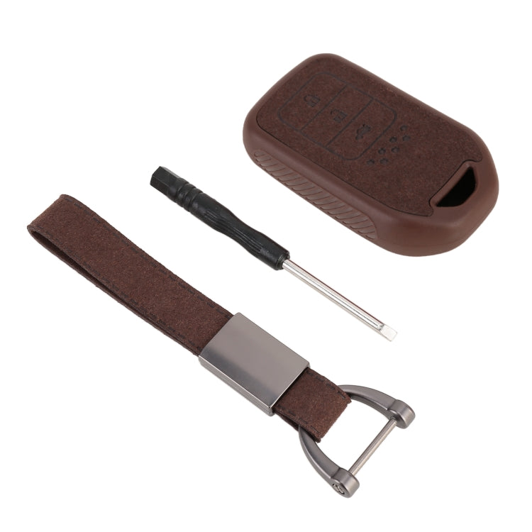 Car Flocking Plastic Knife-shaped Key Protective Cover Three Button with Tailgate Button for Honda