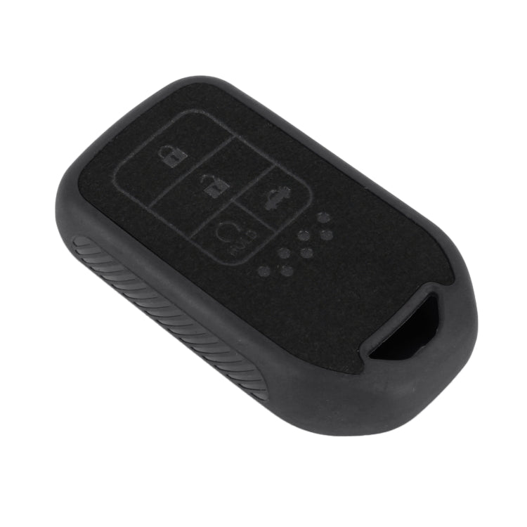 Car Flocking Plastic Knife-shaped Key Protective Cover Four Button with Start Button for Honda