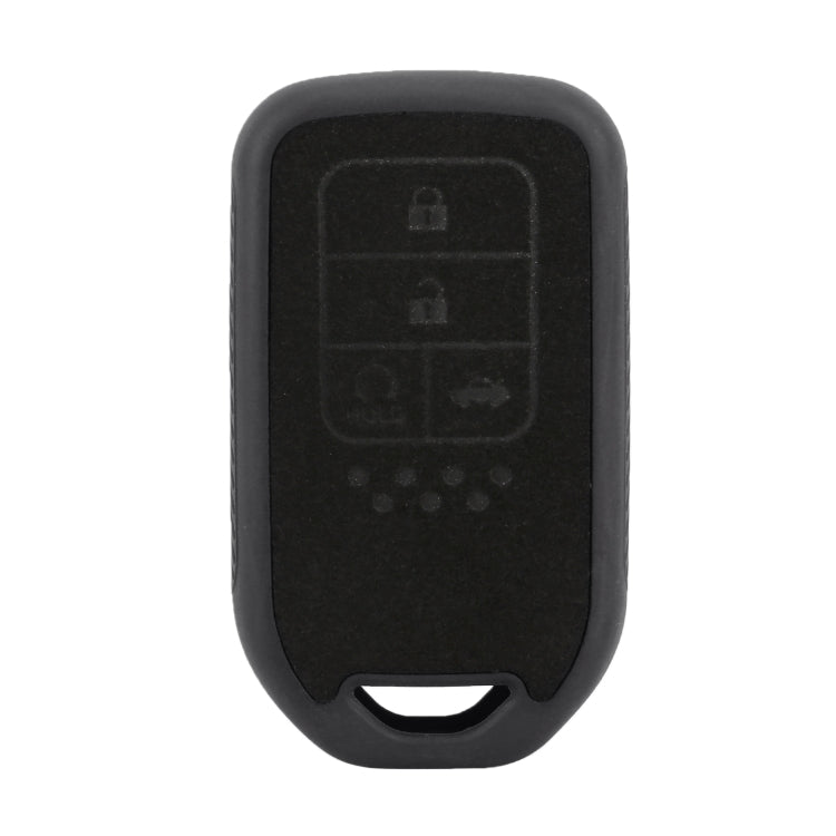 Car Flocking Plastic Knife-shaped Key Protective Cover Four Button with Start Button for Honda