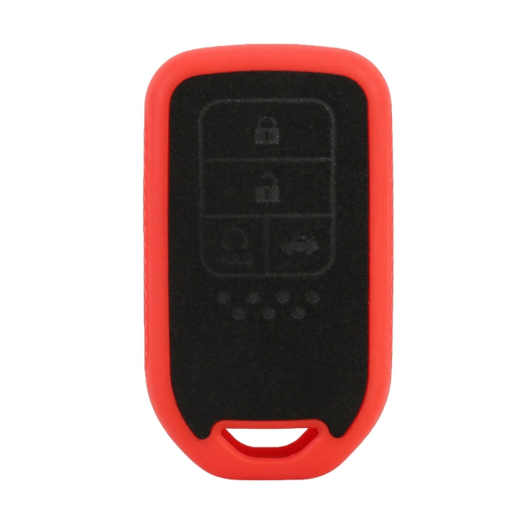 Car Flocking Plastic Knife-shaped Key Protective Cover Four Button with Start Button for Honda