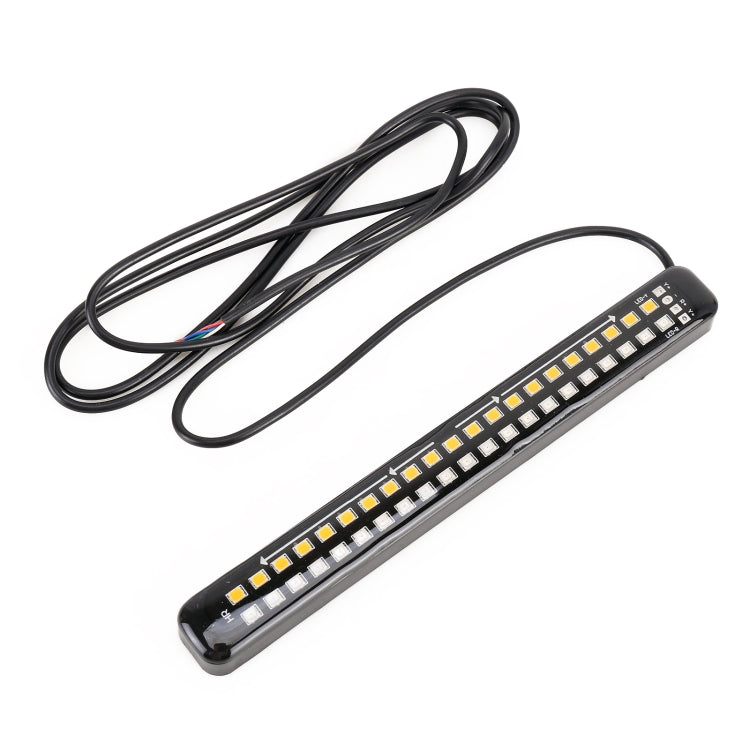 155mm DC12-24V / 2.2W Motorcycle LED Dynamic Blinker Side Lights Flowing Water Brake Lamp Turn Signal Light, Cable Length: 1m