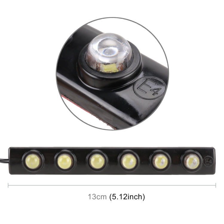 6LEDs SMD-5050 DC12V / 1.3W / 5500K / 65LM Car Daytime Running Light