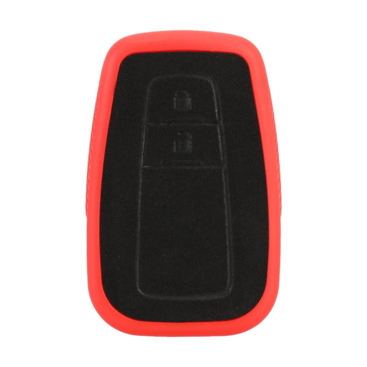 Car Flocking Plastic Key Protective Cover Two Buttons for Toyota, Style 1