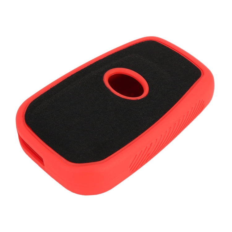Car Flocking Plastic Key Protective Cover Two Buttons for Toyota, Style 1