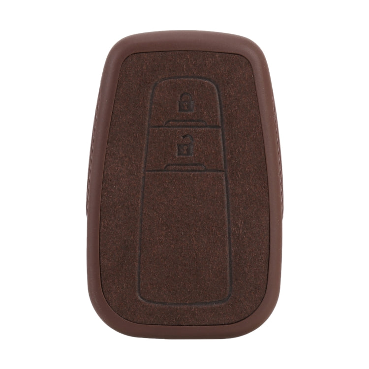Car Flocking Plastic Key Protective Cover Two Buttons for Toyota, Style 1