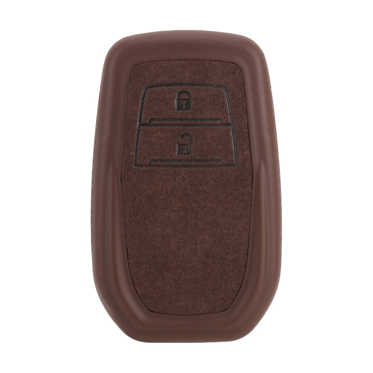 Car Flocking Plastic Key Protective Cover Two Buttons for Toyota, Style 2
