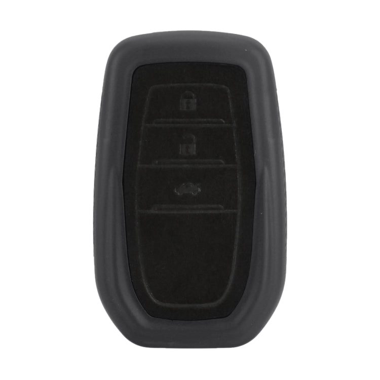 Car Flocking Plastic Key Protective Cover Three Buttons for Toyota, Style 2