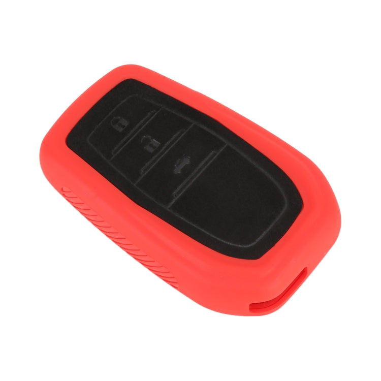 Car Flocking Plastic Key Protective Cover Three Buttons for Toyota, Style 2