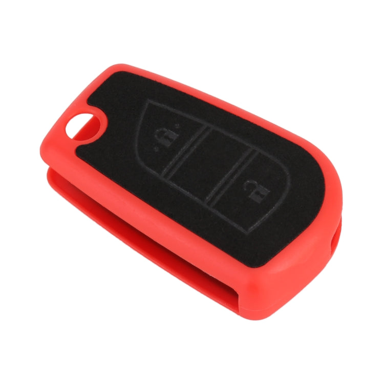 Car Flocking Plastic Key Protective Cover Two Buttons for Toyota, Style 3