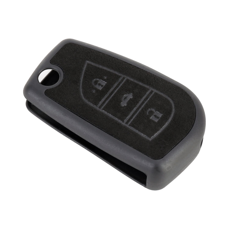 Car Flocking Plastic Key Protective Cover Three Buttons for Toyota, Style 3