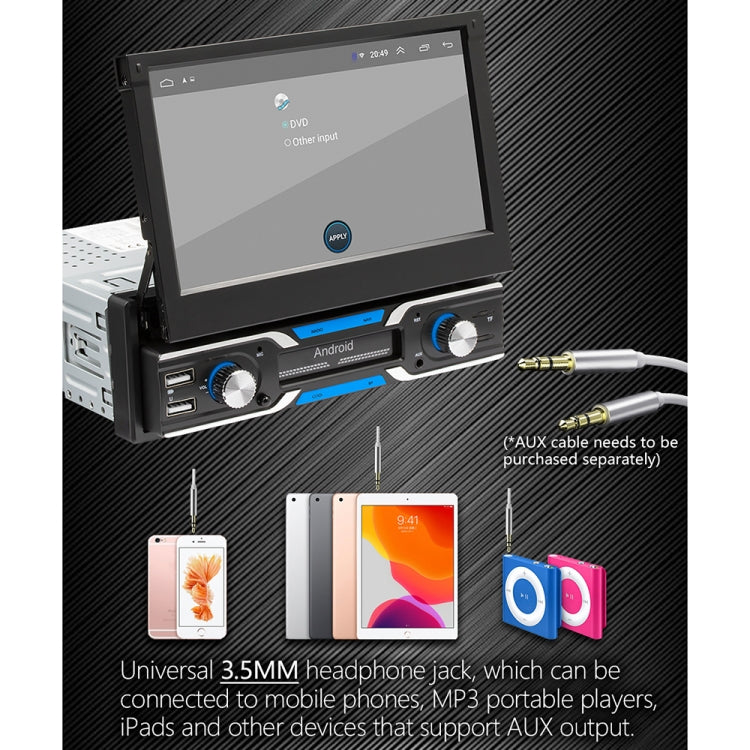 HD 7 inch Car Stretch Android Player GPS Navigation Bluetooth Stereo Radio, Support Mirror Link & FM & WIFI