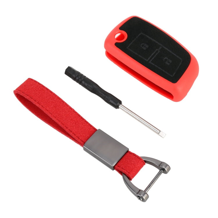 Car Flocking Plastic Key Protective Cover Two Buttons for Nissan X-TRAIL / Teana / Qashqai / Sylphy / Tiida