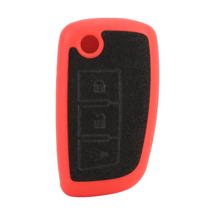 Car Flocking Plastic Key Protective Cover Three Buttons A for Nissan X-TRAIL / Teana / Qashqai / Sylphy / Tiida, Style 1