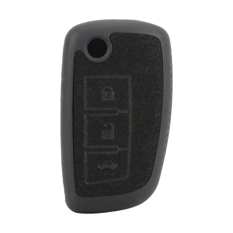 Car Flocking Plastic Key Protective Cover Three Buttons B for Nissan X-TRAIL / Teana / Qashqai / Sylphy / Tiida, Style 1