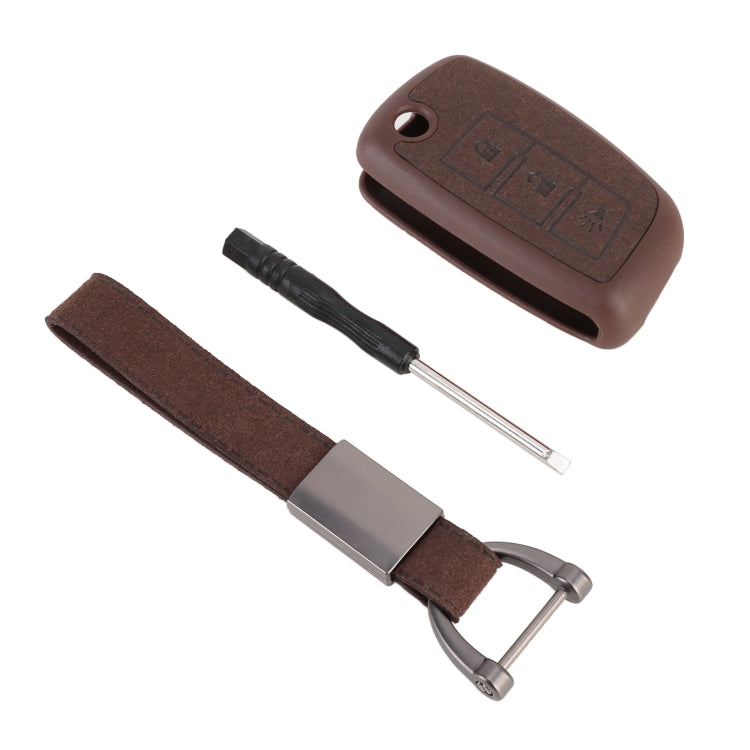 Car Flocking Plastic Key Protective Cover Three Buttons B for Nissan X-TRAIL / Teana / Qashqai / Sylphy / Tiida, Style 1