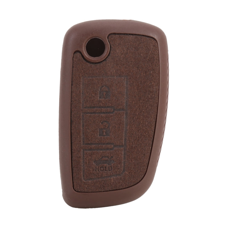Car Flocking Plastic Key Protective Cover Three Buttons B for Nissan X-TRAIL / Teana / Qashqai / Sylphy / Tiida, Style 1