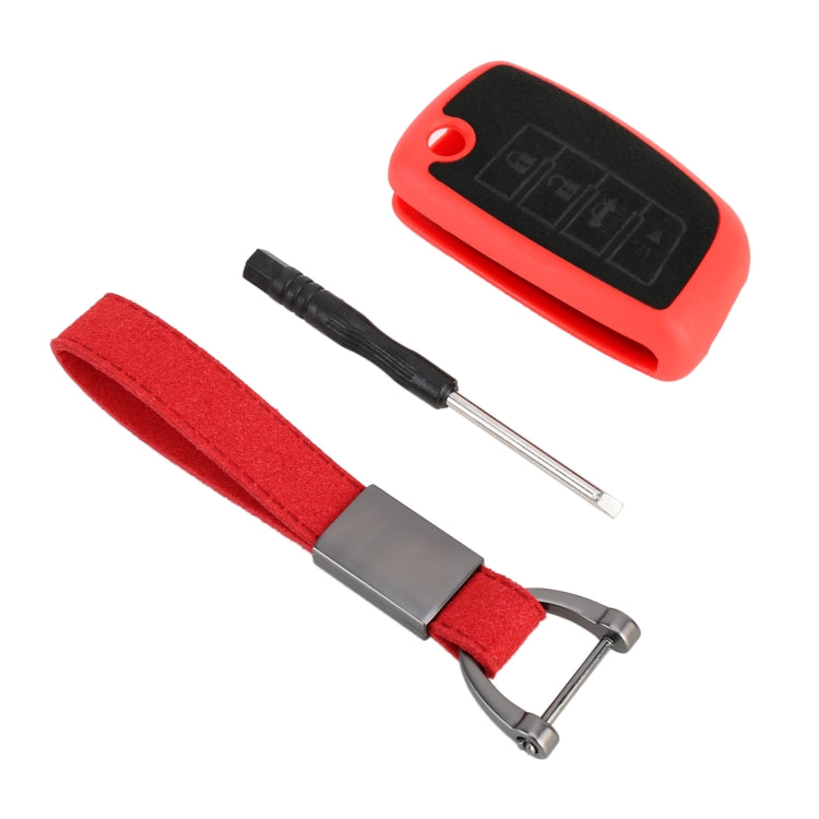 Car Flocking Plastic Key Protective Cover Four Buttons for Nissan X-TRAIL / Teana / Qashqai / Sylphy / Tiida, Style 1