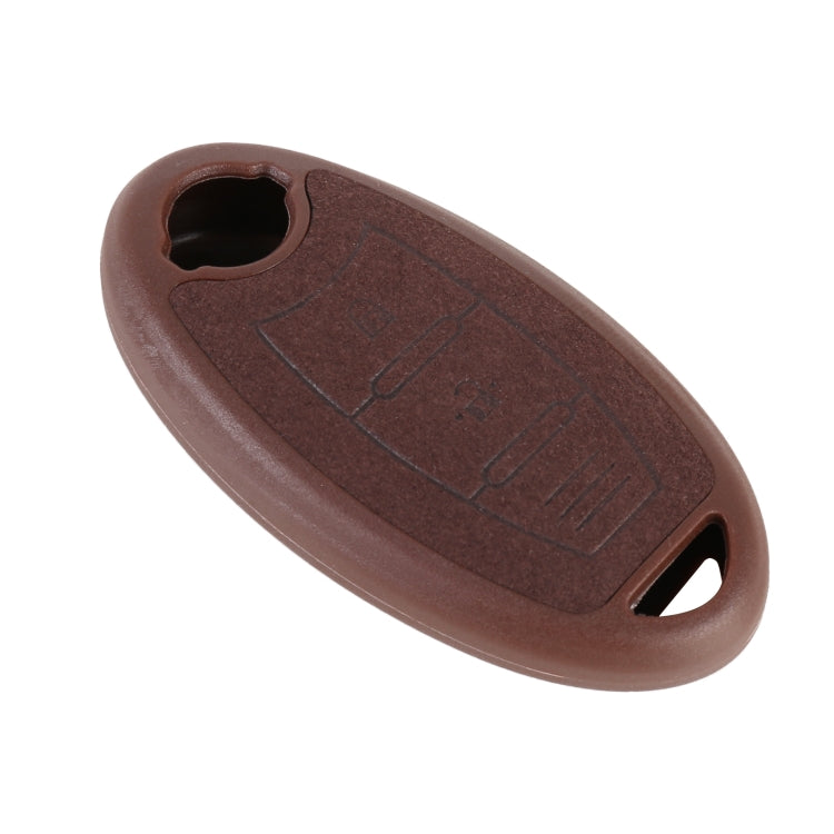 Car Flocking Plastic Key Protective Cover Three Buttons A for Nissan X-TRAIL / Teana / Qashqai / Sylphy / Tiida, Style 2