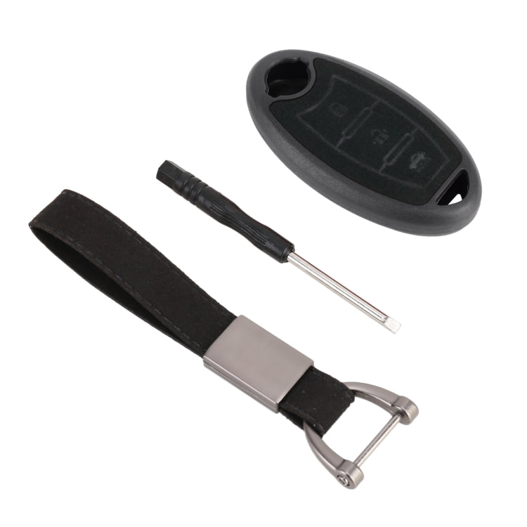 Car Flocking Plastic Key Protective Cover Three Buttons C for Nissan X-TRAIL / Teana / Qashqai / Sylphy / Tiida, Style 2