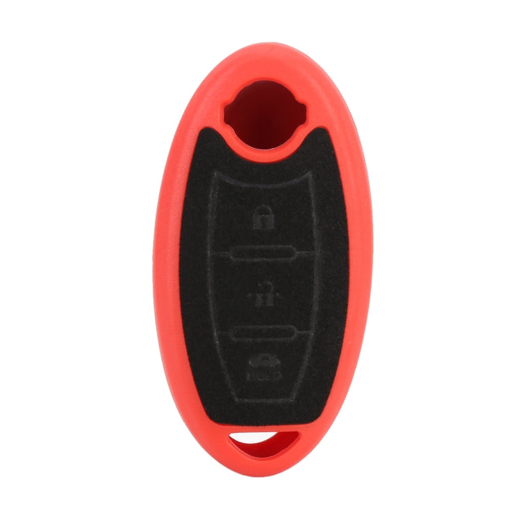Car Flocking Plastic Key Protective Cover Three Buttons C for Nissan X-TRAIL / Teana / Qashqai / Sylphy / Tiida, Style 2
