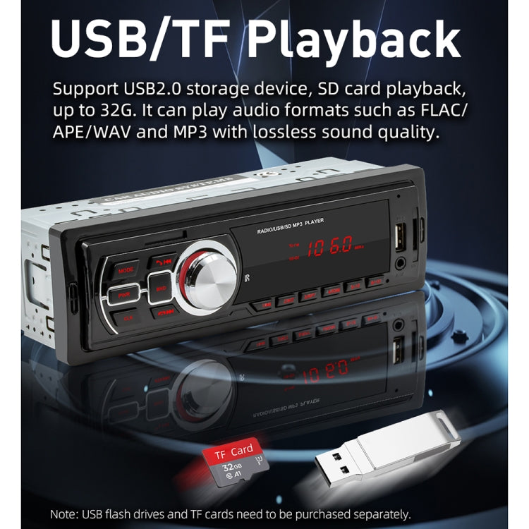 5209E Universal Car Radio Receiver MP3 Player, Support FM with Remote Control