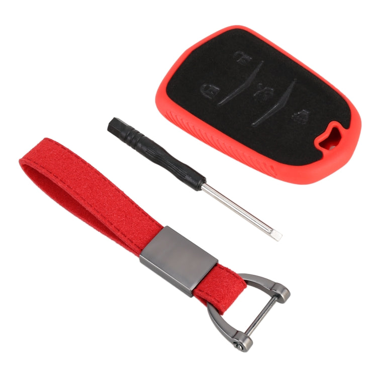 Car Flocking Plastic Key Protective Cover Four Buttons for Cadillac