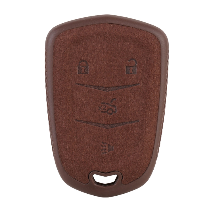 Car Flocking Plastic Key Protective Cover Four Buttons for Cadillac