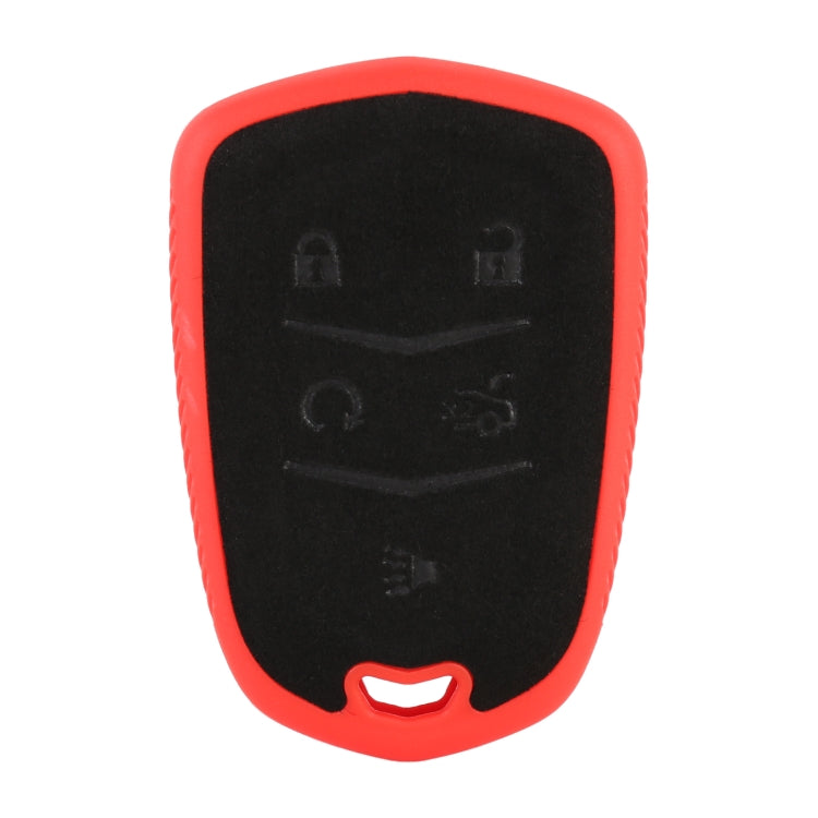 Car Flocking Plastic Key Protective Cover Five Buttons for Cadillac