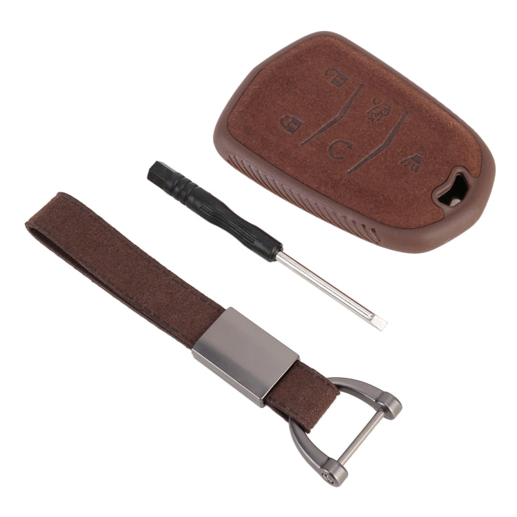 Car Flocking Plastic Key Protective Cover Five Buttons for Cadillac