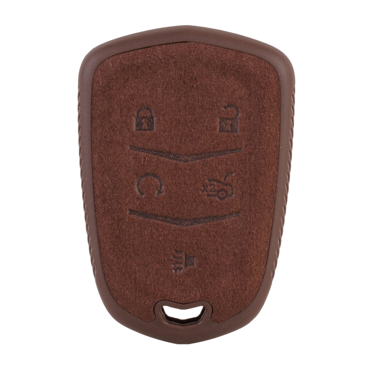 Car Flocking Plastic Key Protective Cover Five Buttons for Cadillac