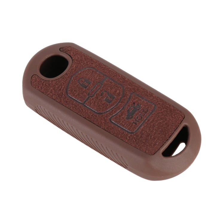 Car Flocking Plastic Key Protective Cover Three Buttons for Mazda