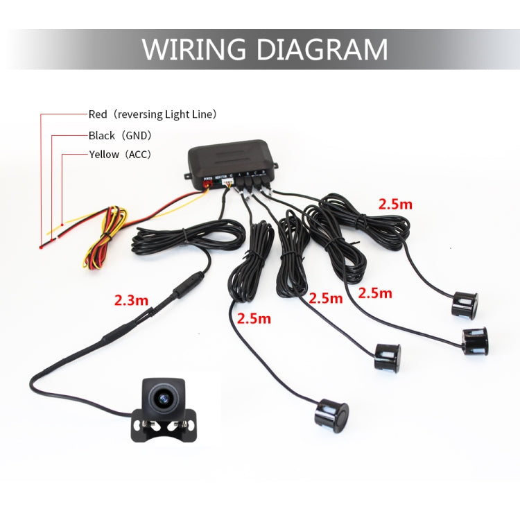 Car WiFi Parking Sensors Reversing Radar Camera, Sensor Diameter: 22mm