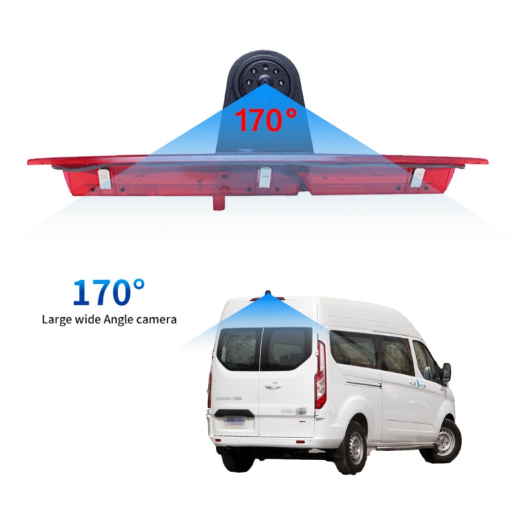 PZ466 Car Waterproof 170 Degree Brake Light View Camera + 7 inch Rearview Monitor for Ford Transit 2014-2015
