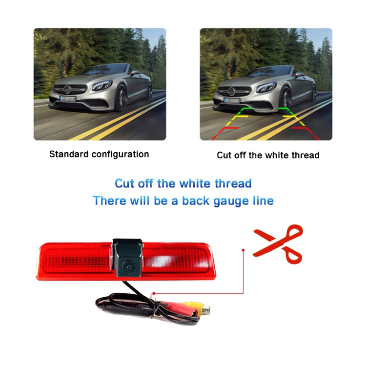 PZ476 Car Waterproof 170 Degree Brake Light View Camera for Volkswagen Caddy 2013-2015