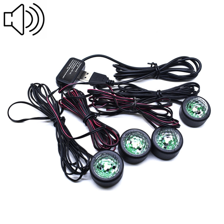 Universal Car LED Atmosphere Lights Emergency Foot Light Voice Control Version