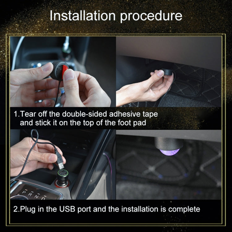 Universal Car LED Atmosphere Lights Emergency Foot Light Voice Control Version