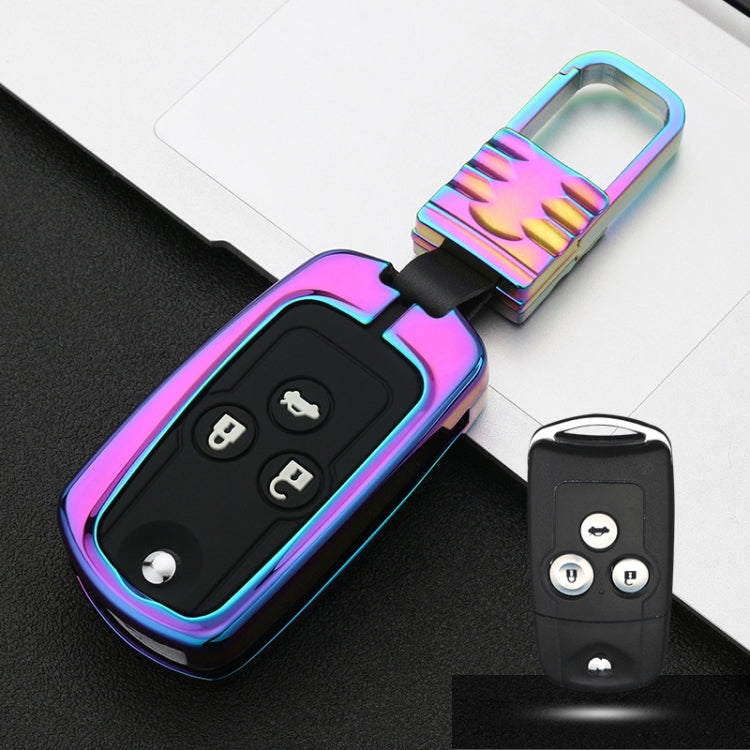 Car Luminous All-inclusive Zinc Alloy Key Protective Case Key Shell for Honda C Style Folding 3-button