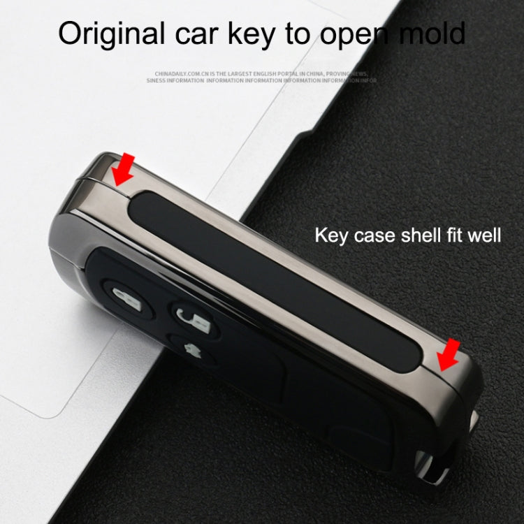 Car Luminous All-inclusive Zinc Alloy Key Protective Case Key Shell for Honda C Style Folding 3-button