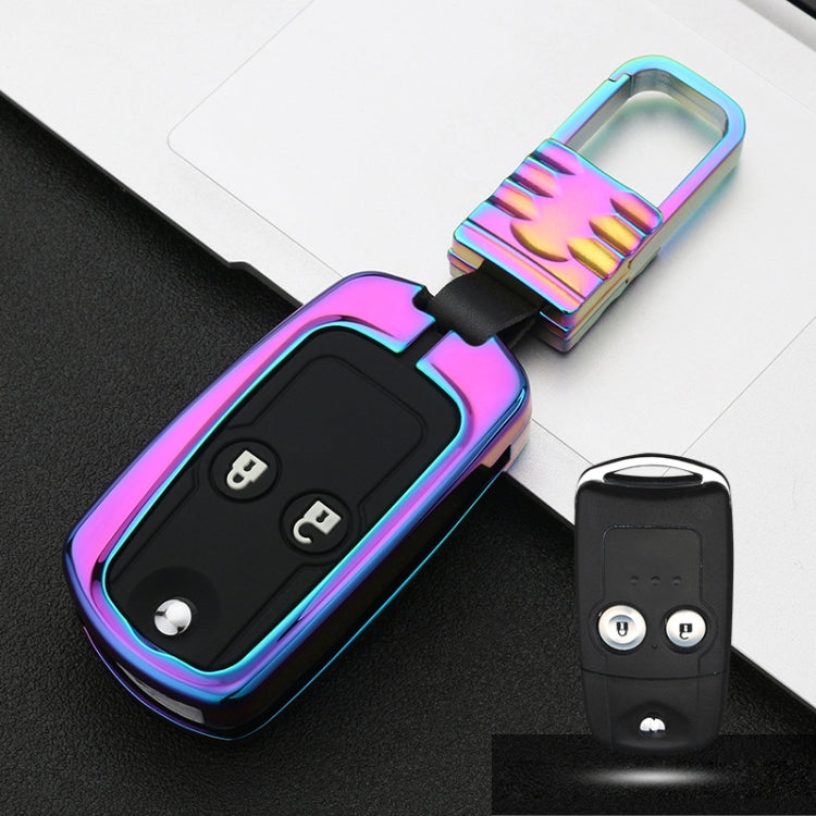 Car Luminous All-inclusive Zinc Alloy Key Protective Case Key Shell for Honda D Style Folding 2-button