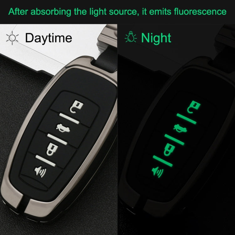 Car Luminous All-inclusive Zinc Alloy Key Protective Case Key Shell for Haval C Style Smart 4-button