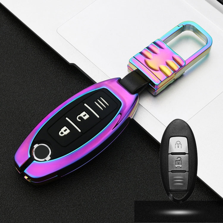 Car Luminous All-inclusive Zinc Alloy Key Protective Case Key Shell for Nissan A Style Smart 2-button