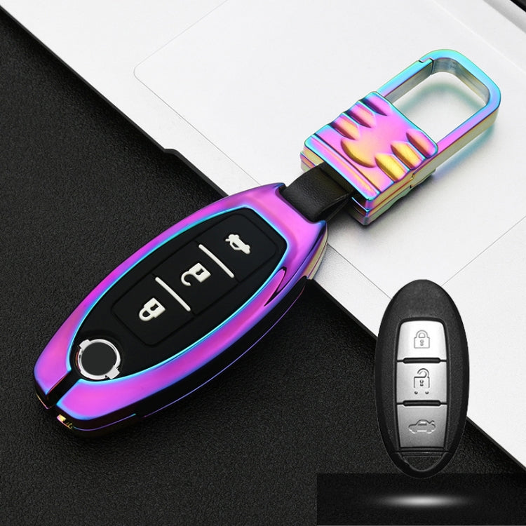 Car Luminous All-inclusive Zinc Alloy Key Protective Case Key Shell for Nissan C Style Smart 3-button