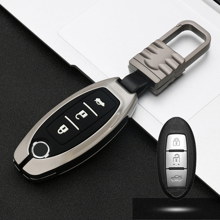 Car Luminous All-inclusive Zinc Alloy Key Protective Case Key Shell for Nissan C Style Smart 3-button