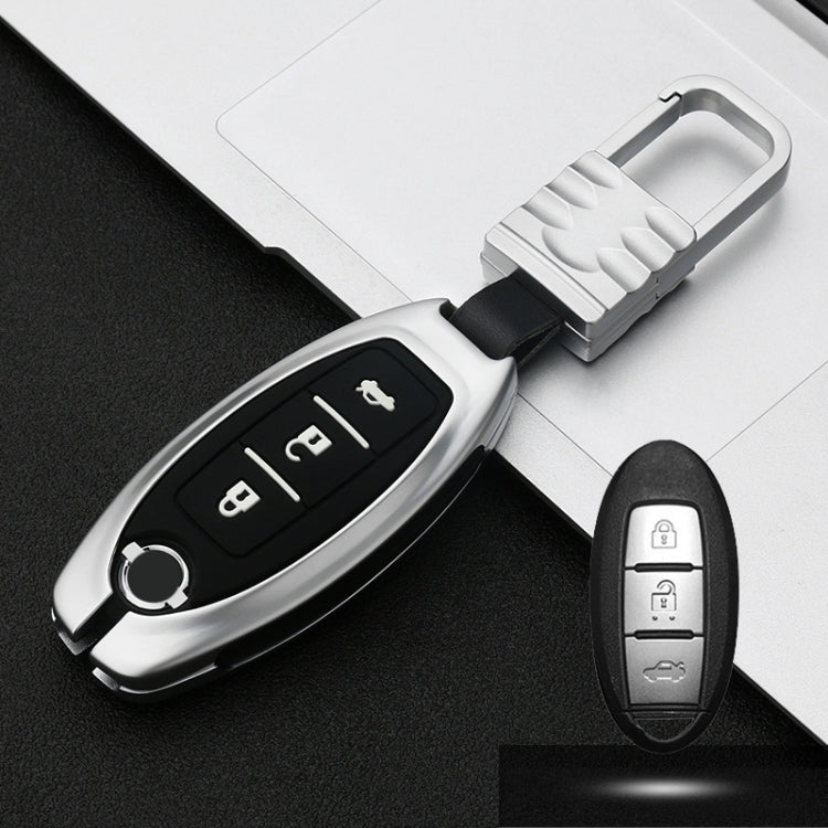 Car Luminous All-inclusive Zinc Alloy Key Protective Case Key Shell for Nissan C Style Smart 3-button