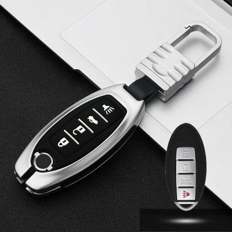 Car Luminous All-inclusive Zinc Alloy Key Protective Case Key Shell for Nissan D Style Smart 4-button