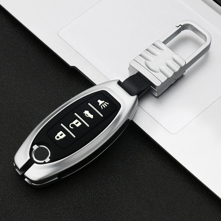 Car Luminous All-inclusive Zinc Alloy Key Protective Case Key Shell for Nissan D Style Smart 4-button
